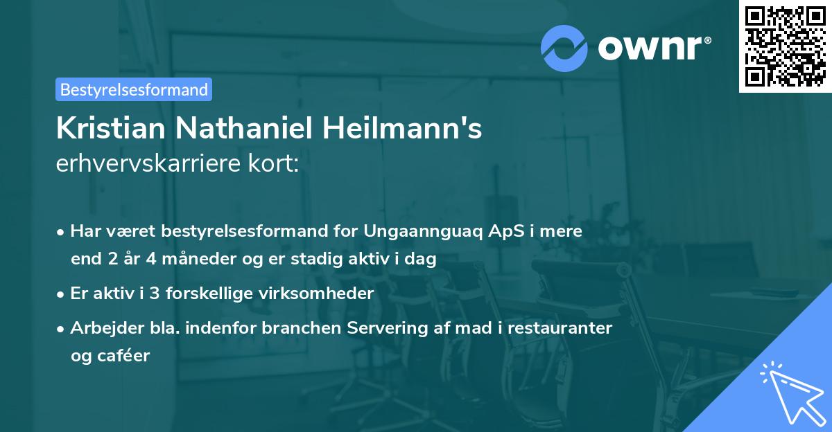 Kristian Nathaniel Heilmann's erhvervskarriere kort