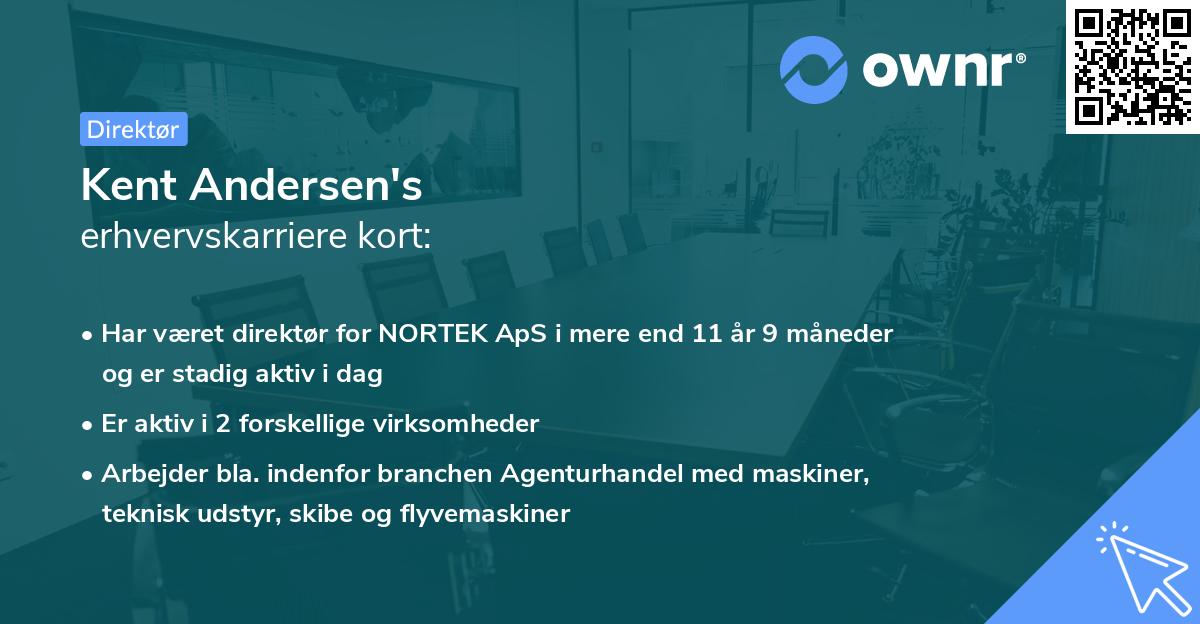 Kent Andersen's erhvervskarriere kort