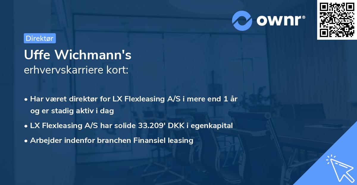 Uffe Wichmann's erhvervskarriere kort