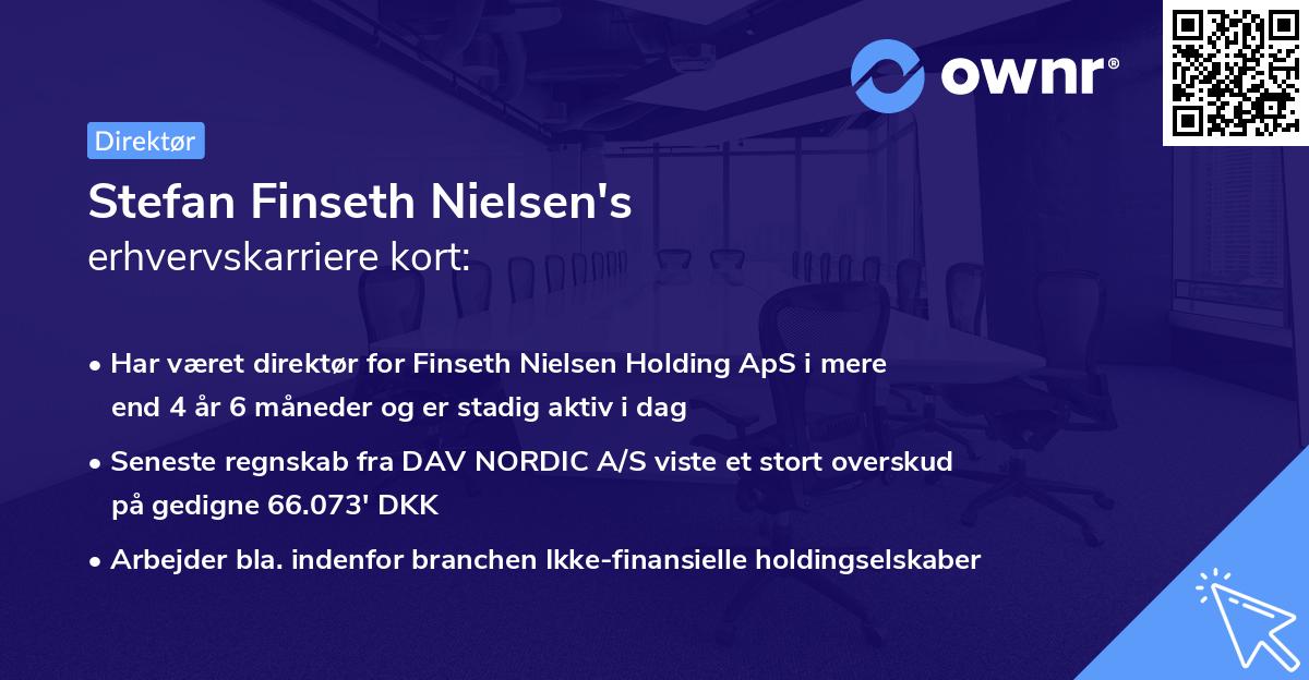 Stefan Finseth Nielsen's erhvervskarriere kort