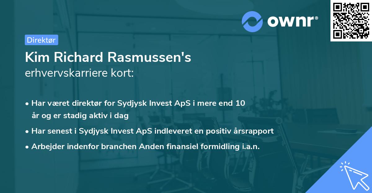 Kim Richard Rasmussen's erhvervskarriere kort
