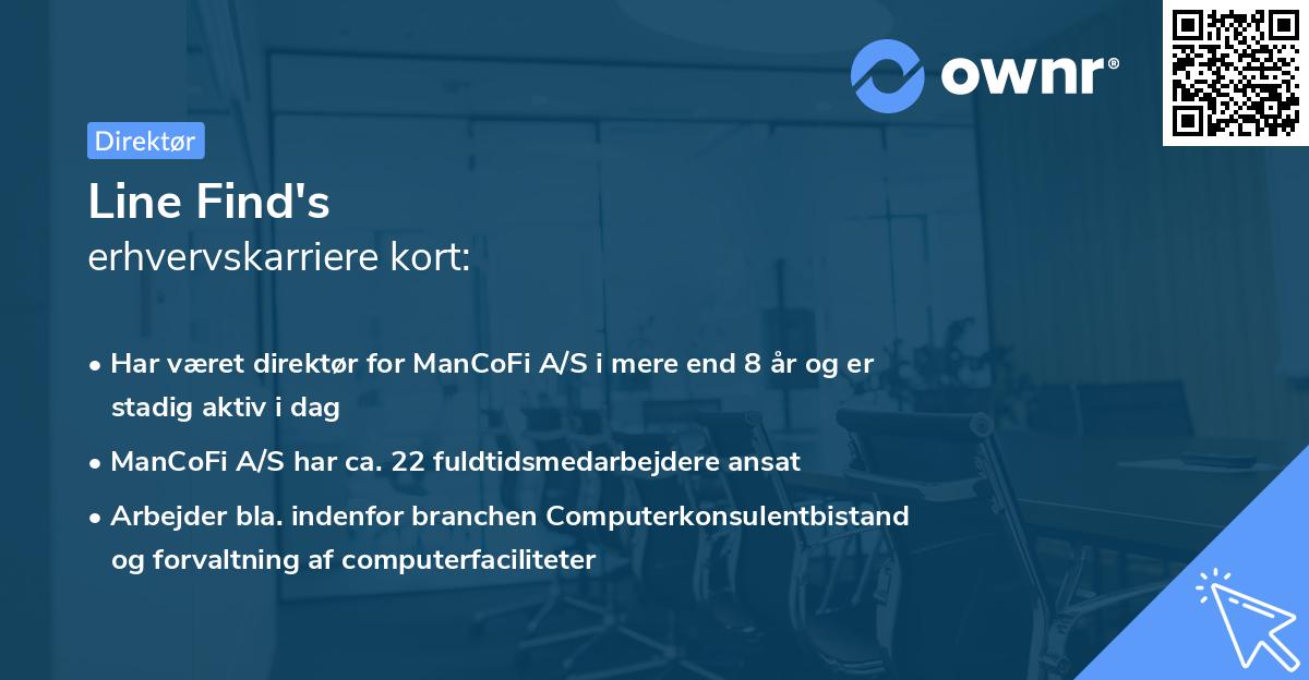 Line Find's erhvervskarriere kort