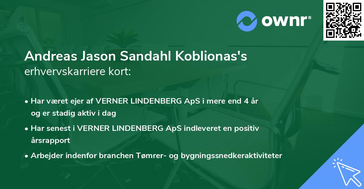 Andreas Jason Sandahl Koblionas's erhvervskarriere kort