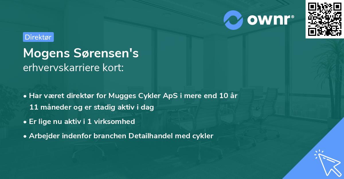 Mogens Sørensen's erhvervskarriere kort