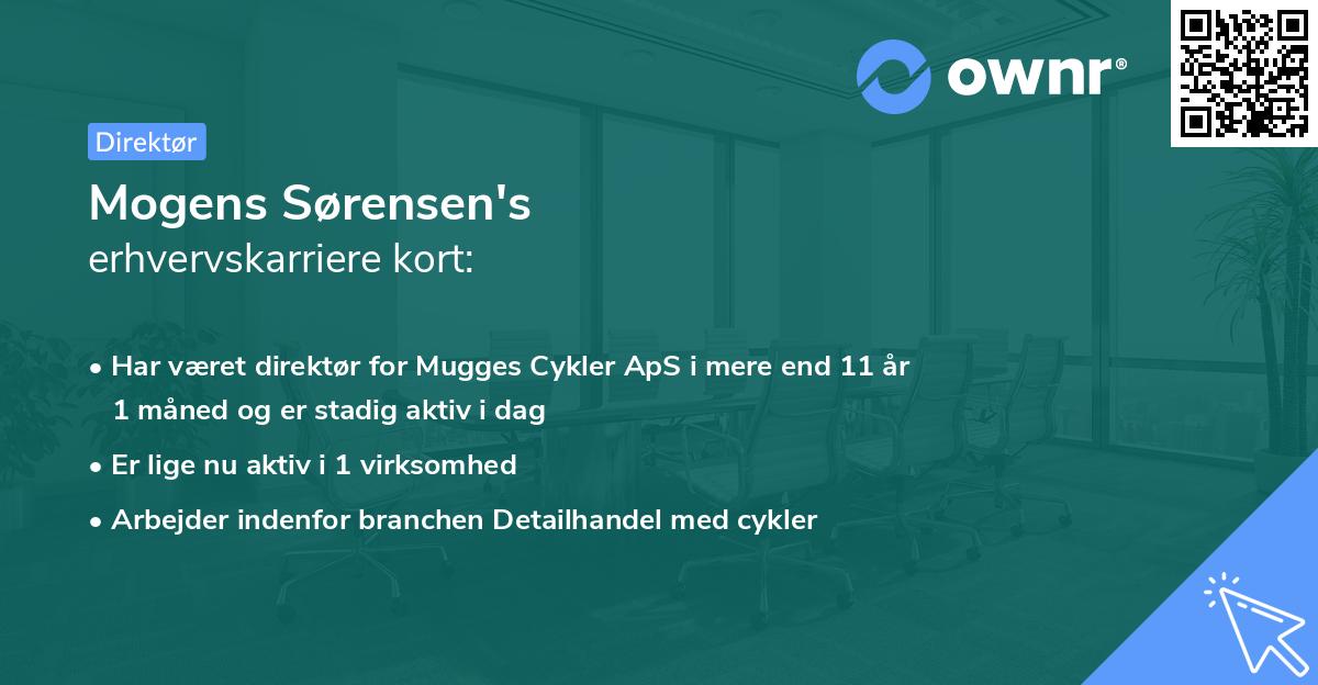 Mogens Sørensen's erhvervskarriere kort
