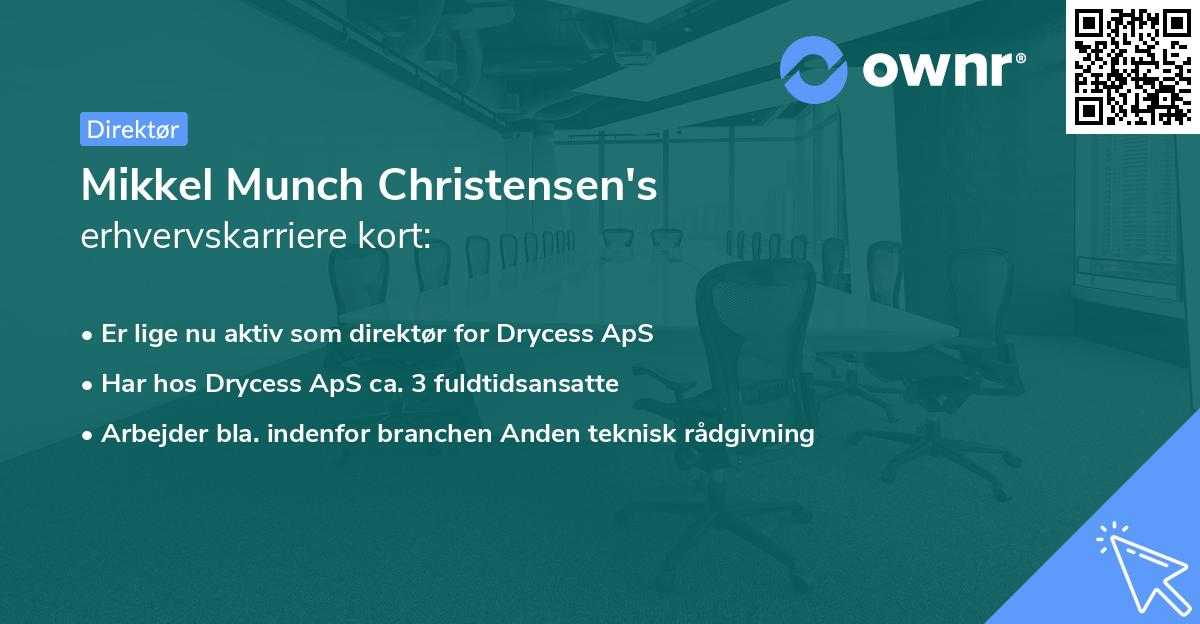 Mikkel Munch Christensen's erhvervskarriere kort