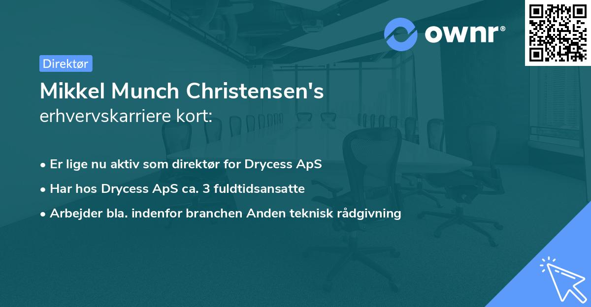 Mikkel Munch Christensen's erhvervskarriere kort