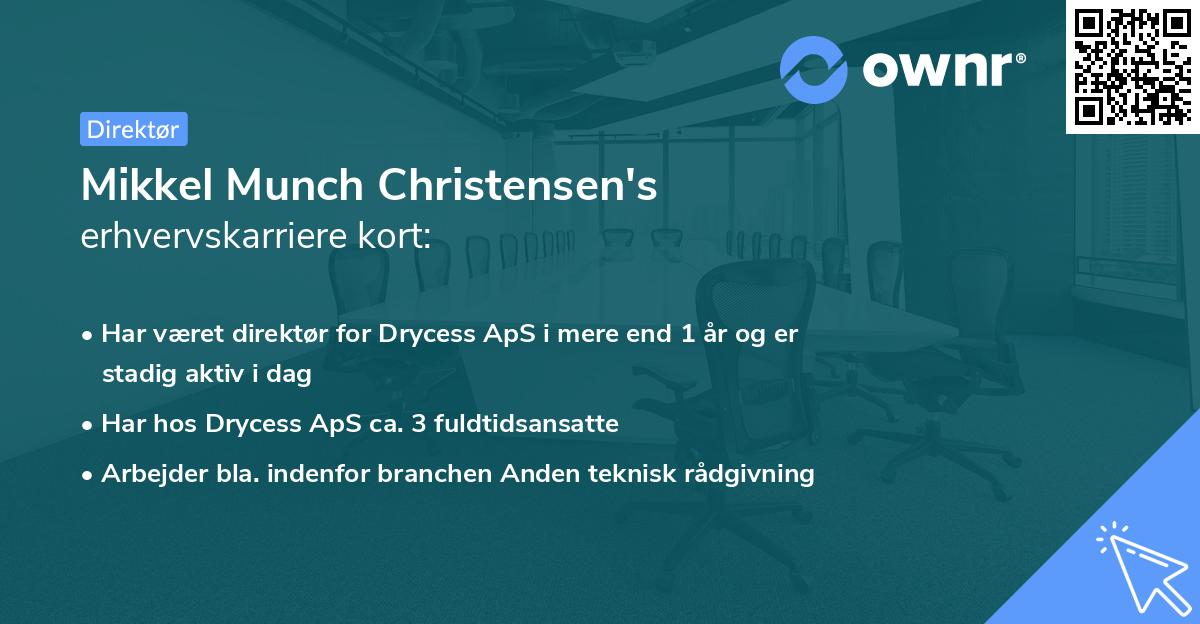 Mikkel Munch Christensen's erhvervskarriere kort