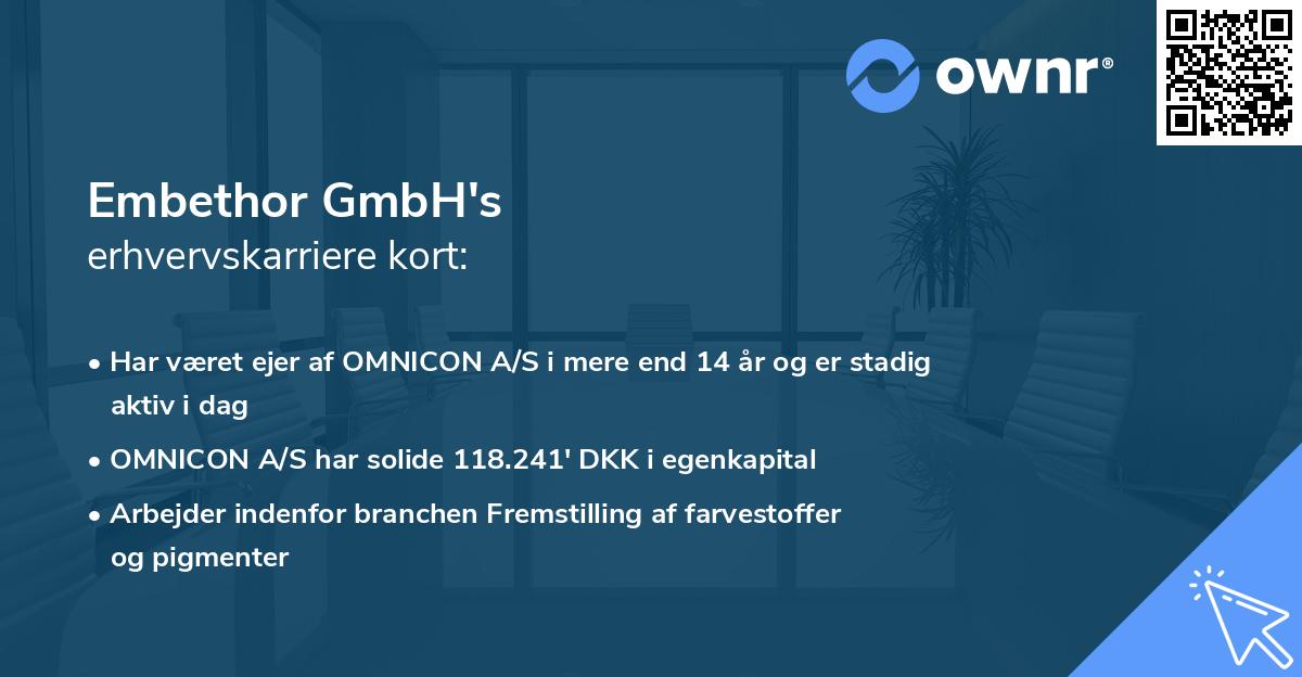 Embethor GmbH's erhvervskarriere kort