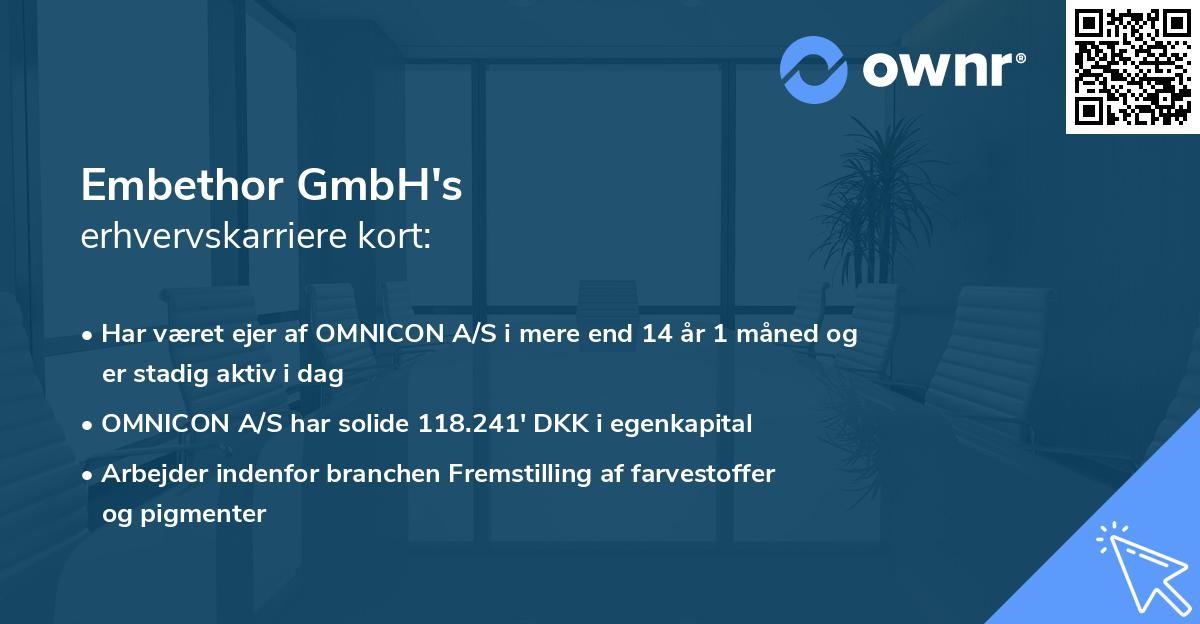 Embethor GmbH's erhvervskarriere kort