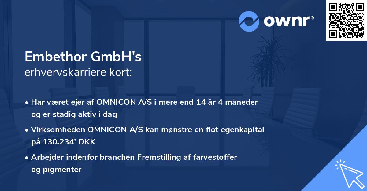 Embethor GmbH's erhvervskarriere kort