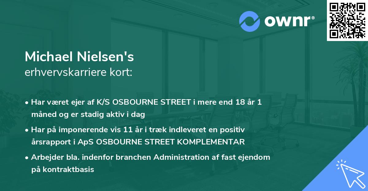 Michael Nielsen's erhvervskarriere kort