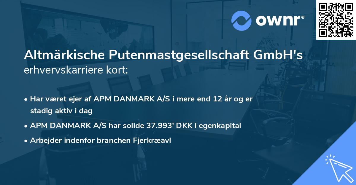 Altmärkische Putenmastgesellschaft GmbH's erhvervskarriere kort