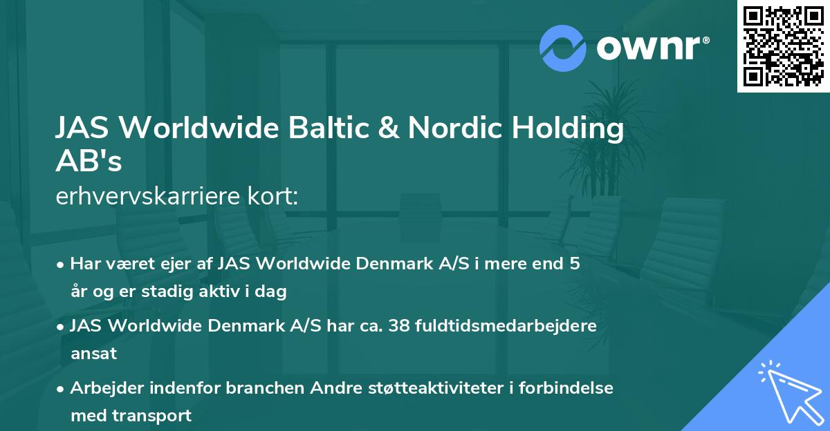JAS Worldwide Baltic & Nordic Holding AB's erhvervskarriere kort