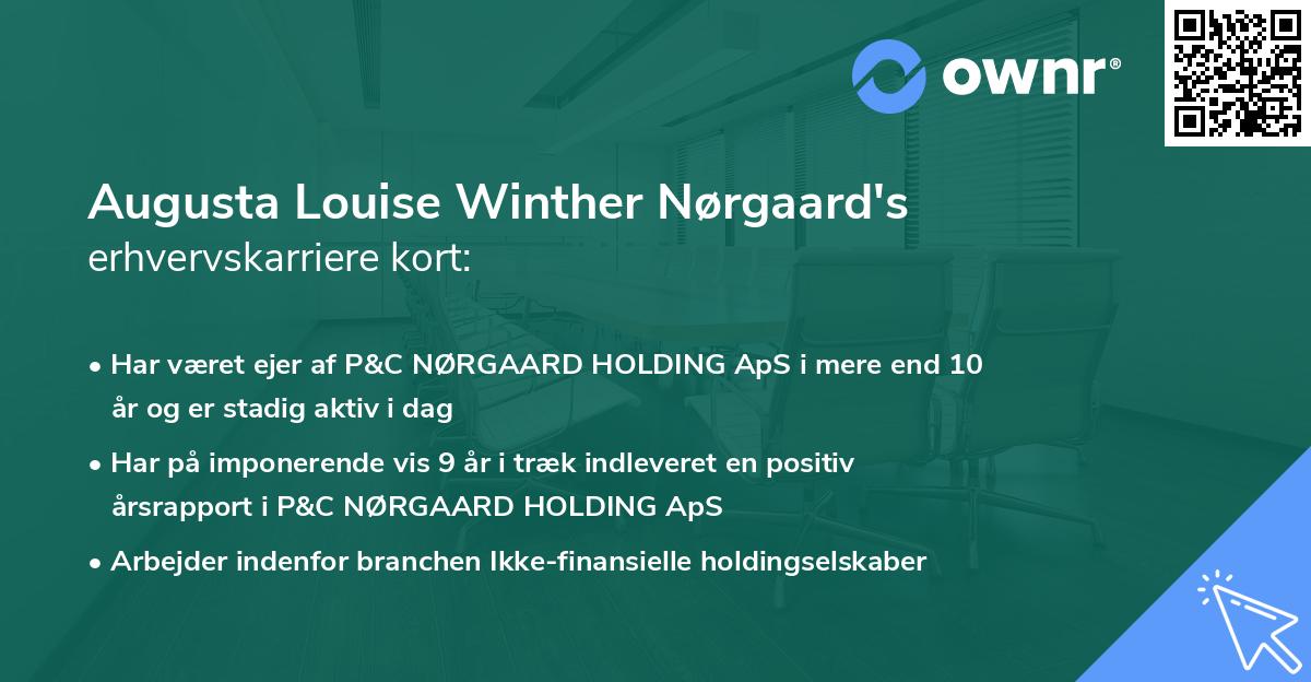 Augusta Louise Winther Nørgaard's erhvervskarriere kort