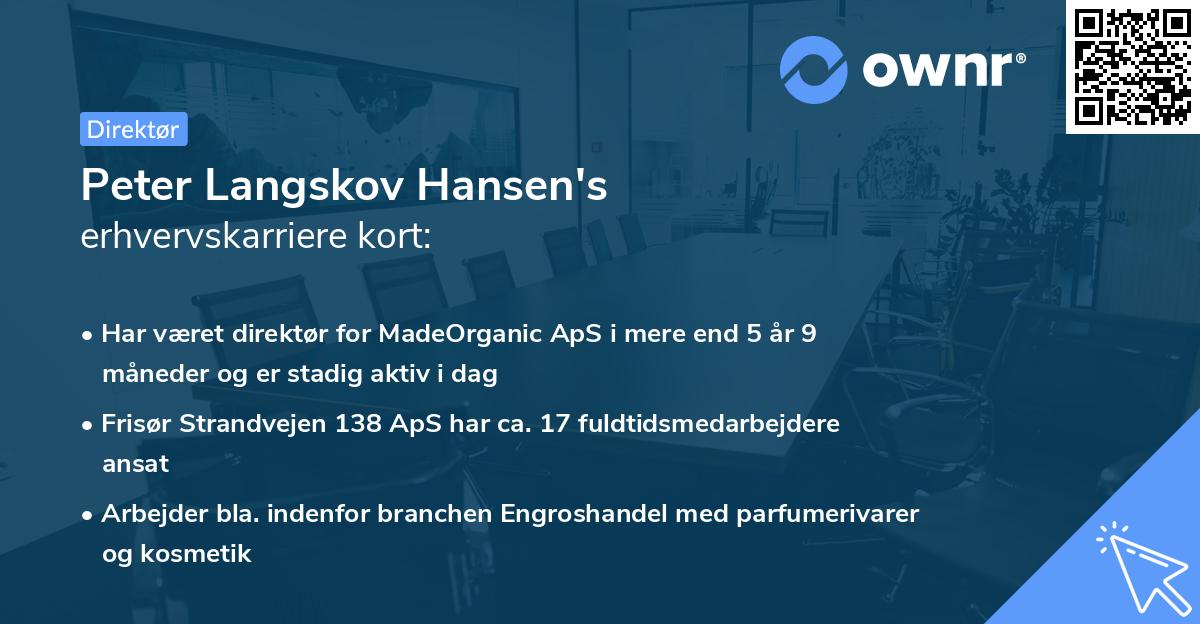 Peter Langskov Hansen's erhvervskarriere kort