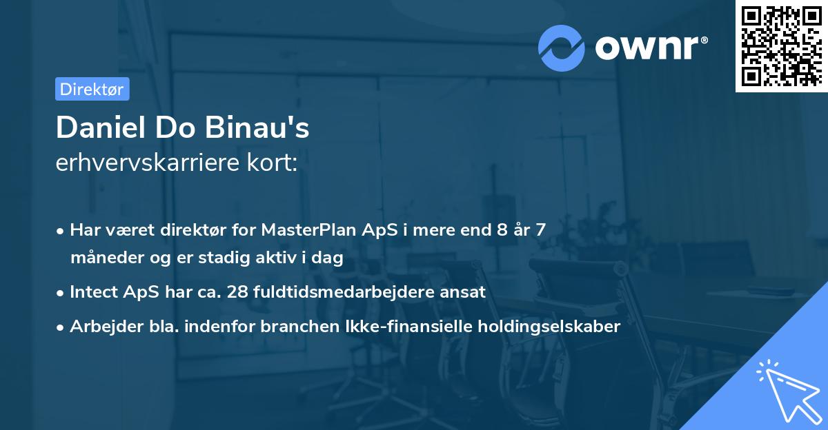 Daniel Do Binau's erhvervskarriere kort