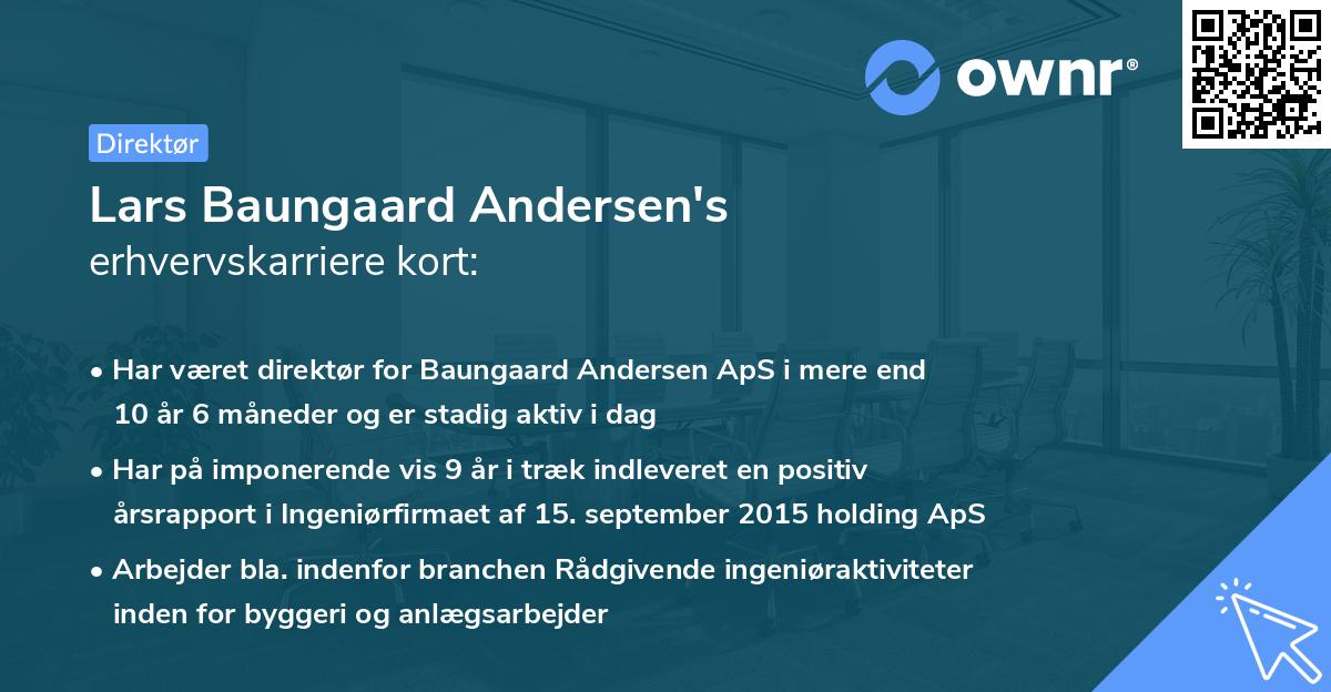 Lars Baungaard Andersen's erhvervskarriere kort