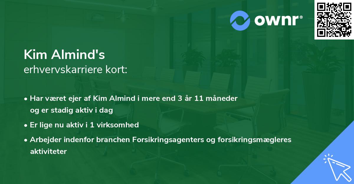 Kim Almind's erhvervskarriere kort
