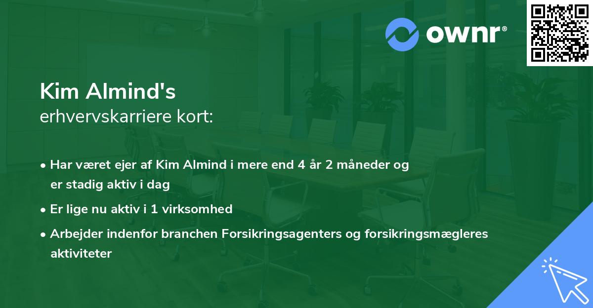 Kim Almind's erhvervskarriere kort