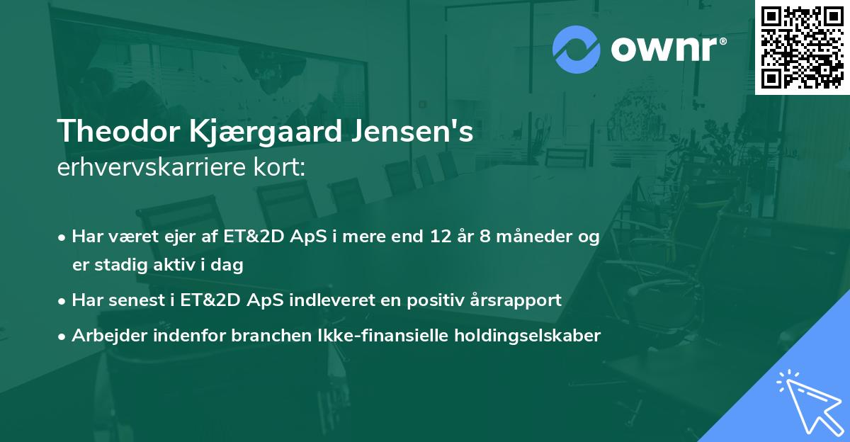 Theodor Kjærgaard Jensen's erhvervskarriere kort