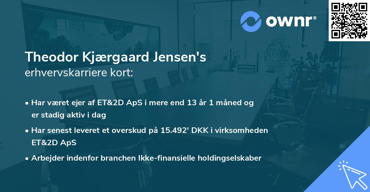 Theodor Kjærgaard Jensen's erhvervskarriere kort