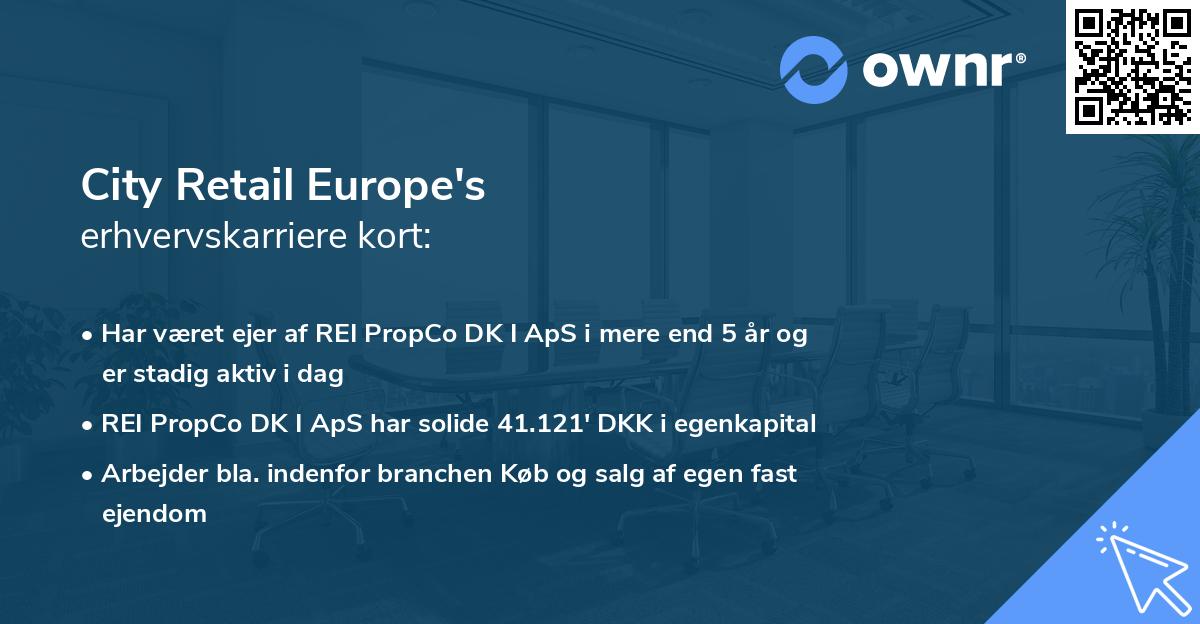City Retail Europe's erhvervskarriere kort