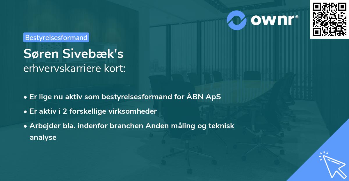 Søren Sivebæk's erhvervskarriere kort