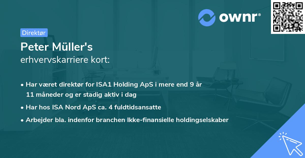 Peter Müller's erhvervskarriere kort