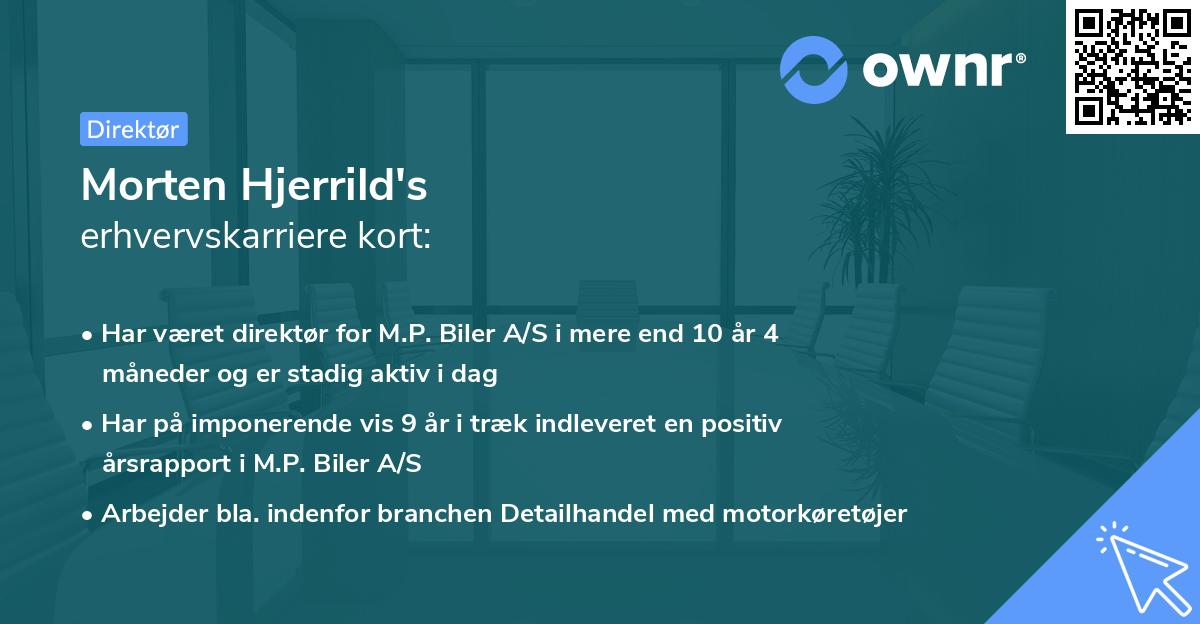 Morten Hjerrild's erhvervskarriere kort