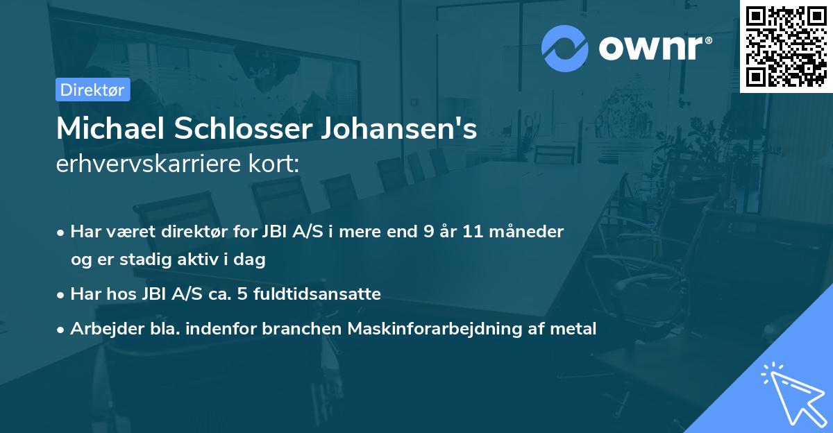 Michael Schlosser Johansen's erhvervskarriere kort