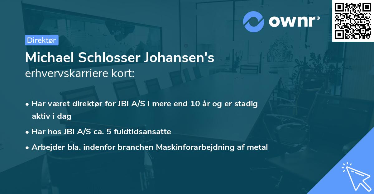 Michael Schlosser Johansen's erhvervskarriere kort