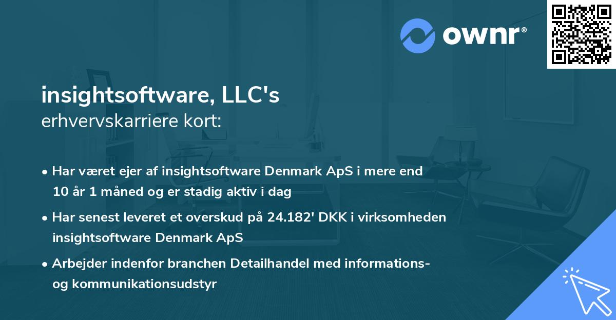 insightsoftware, LLC's erhvervskarriere kort