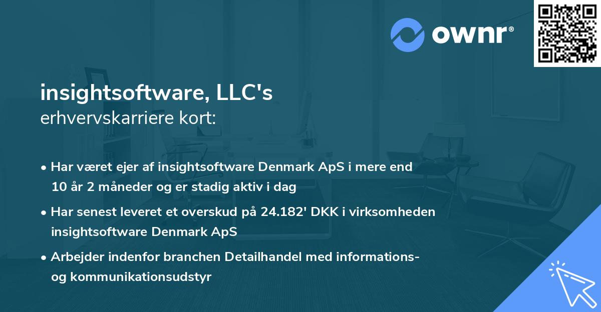 insightsoftware, LLC's erhvervskarriere kort