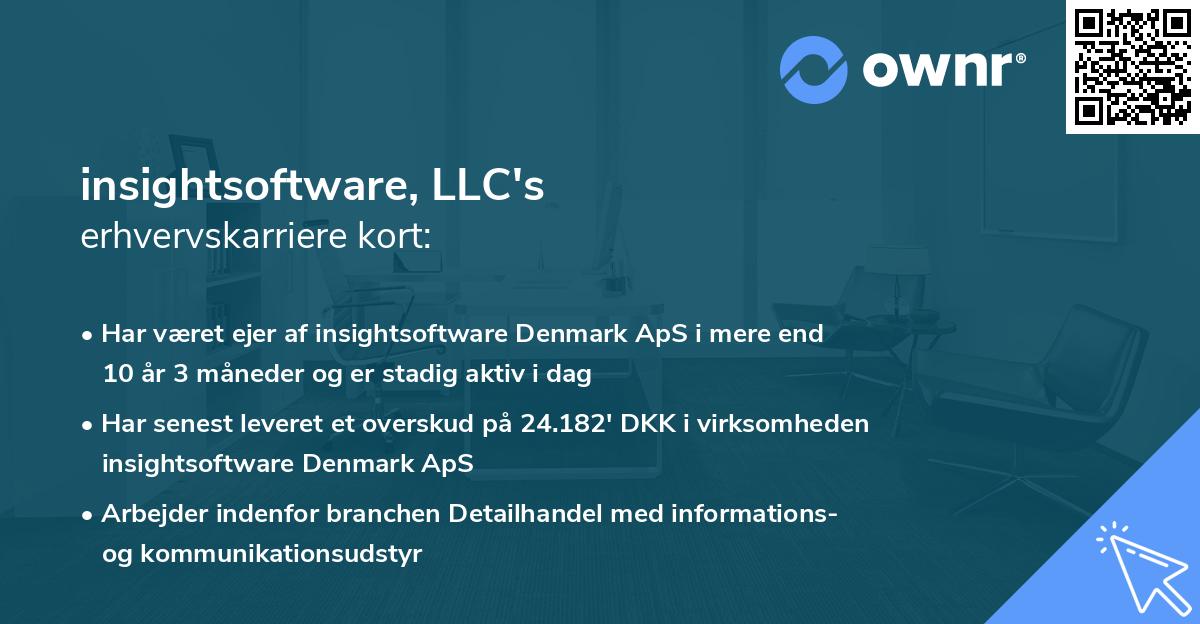 insightsoftware, LLC's erhvervskarriere kort