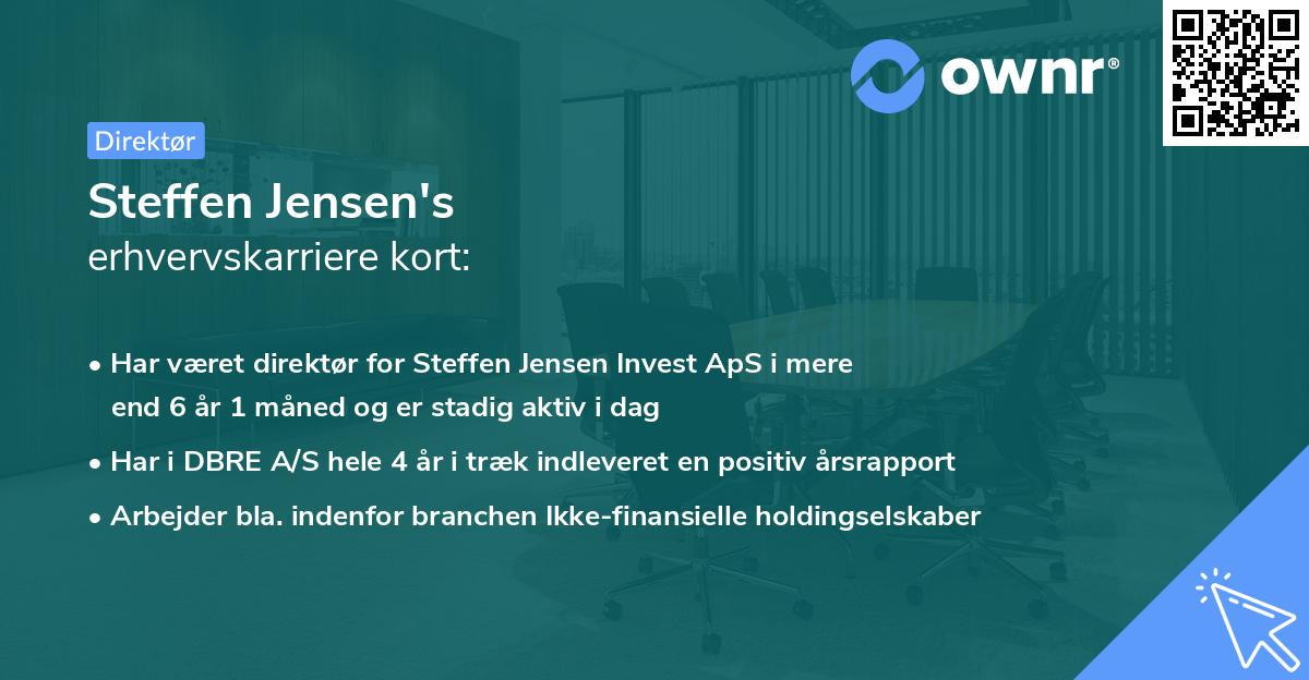 Steffen Jensen's erhvervskarriere kort