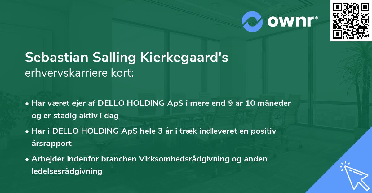Sebastian Salling Kierkegaard's erhvervskarriere kort