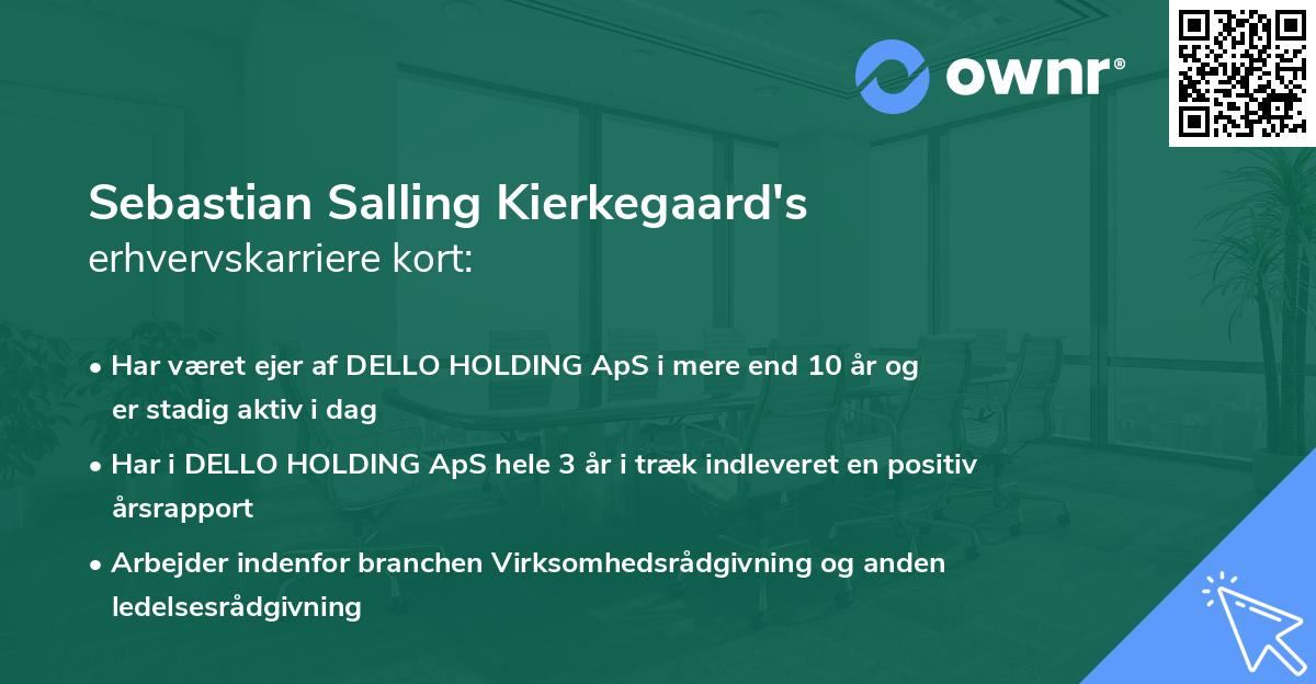 Sebastian Salling Kierkegaard's erhvervskarriere kort