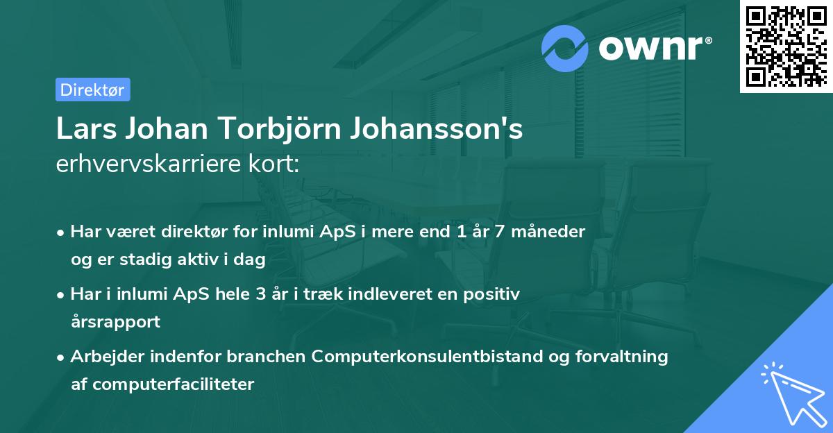 Lars Johan Torbjörn Johansson's erhvervskarriere kort