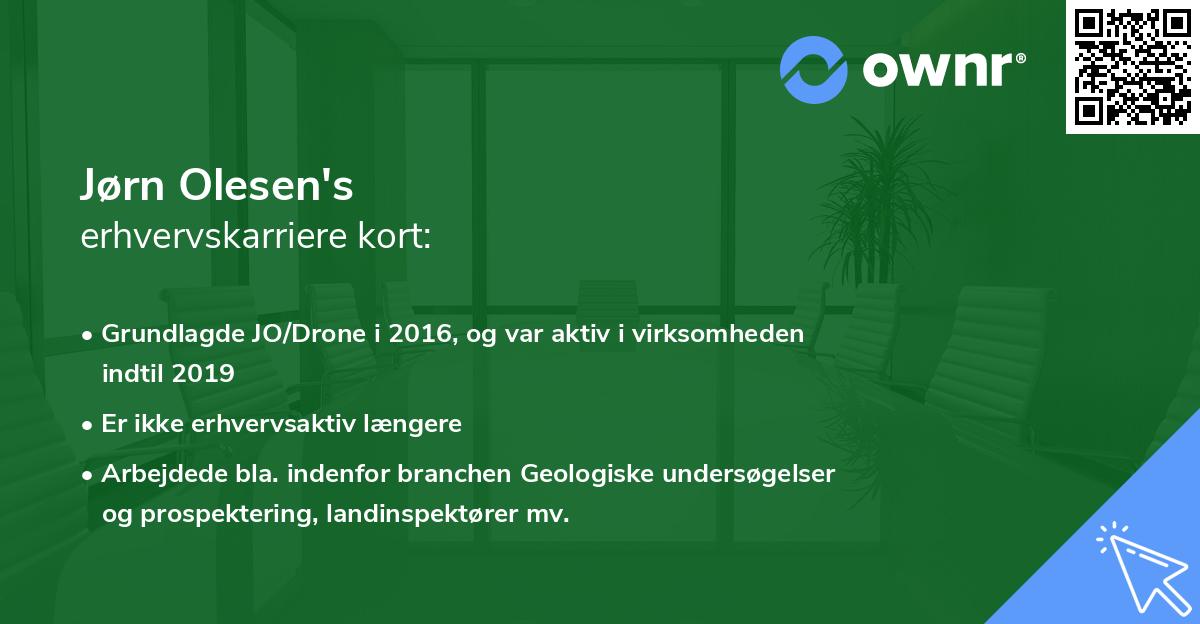 Jørn Olesen's erhvervskarriere kort