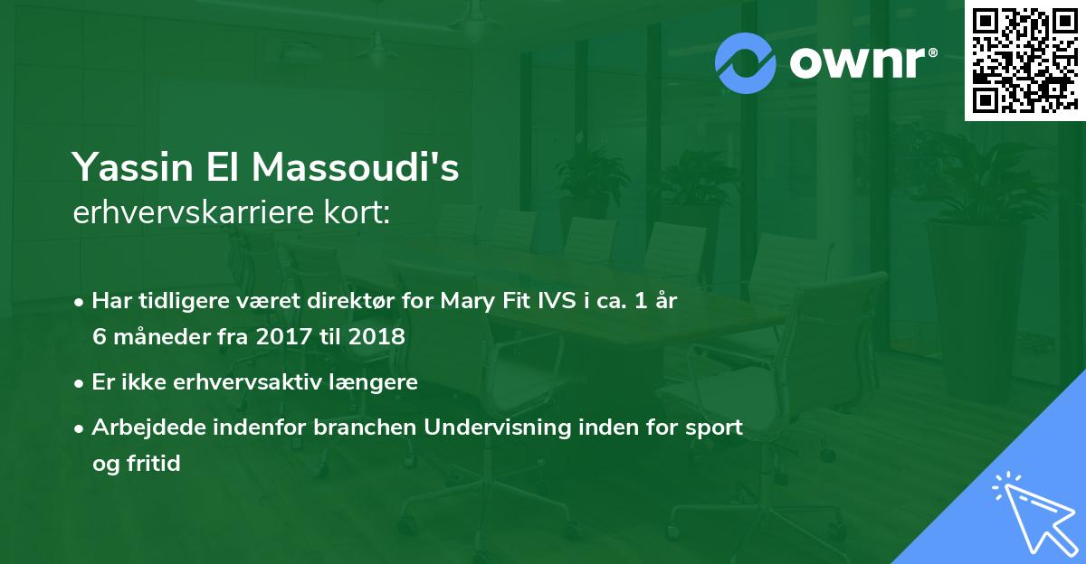 Yassin El Massoudi's erhvervskarriere kort