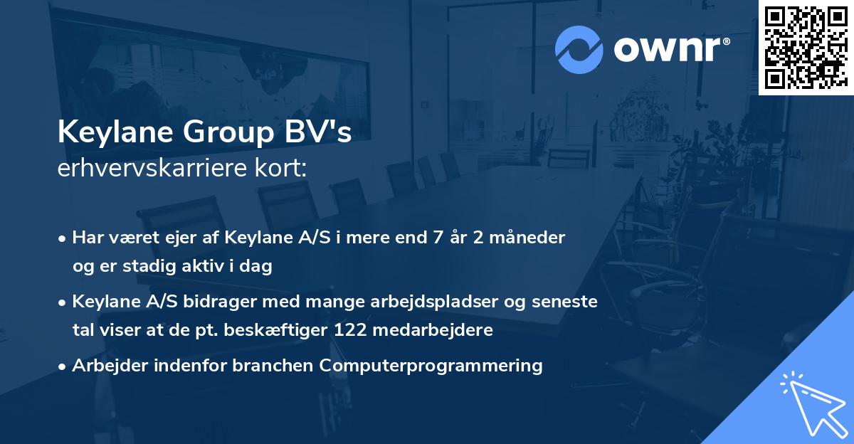 Keylane Group BV's erhvervskarriere kort
