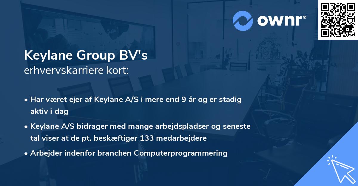 Keylane Group BV's erhvervskarriere kort