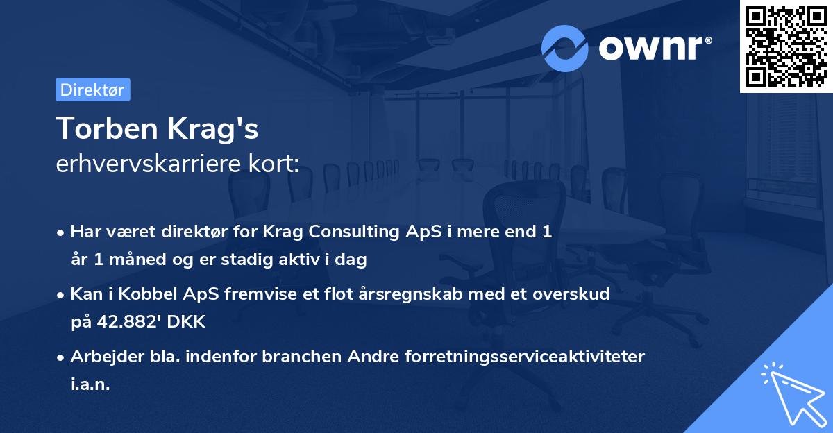 Torben Krag's erhvervskarriere kort