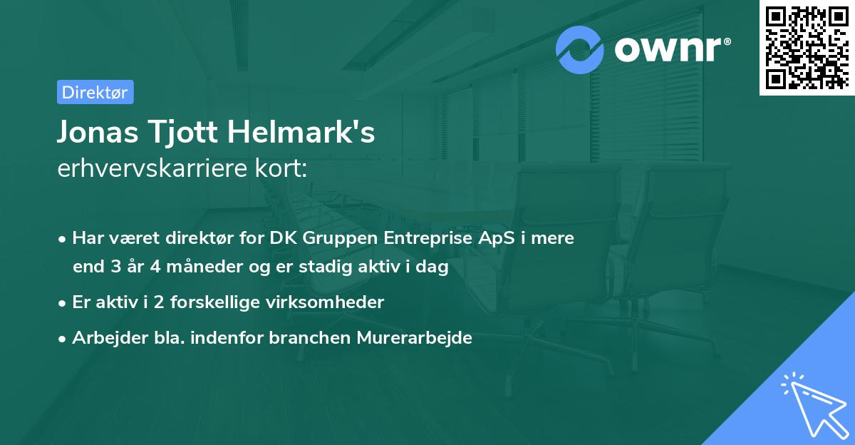 Jonas Tjott Helmark's erhvervskarriere kort