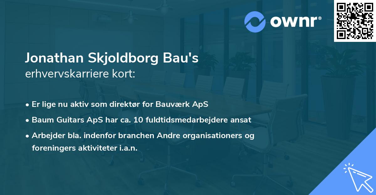 Jonathan Skjoldborg Bau's erhvervskarriere kort