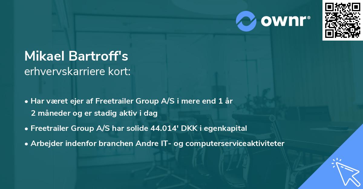 Mikael Bartroff's erhvervskarriere kort