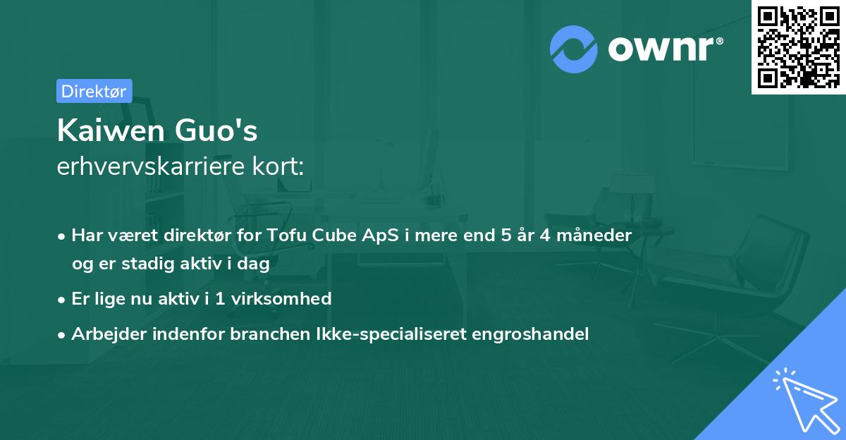 Kaiwen Guo's erhvervskarriere kort