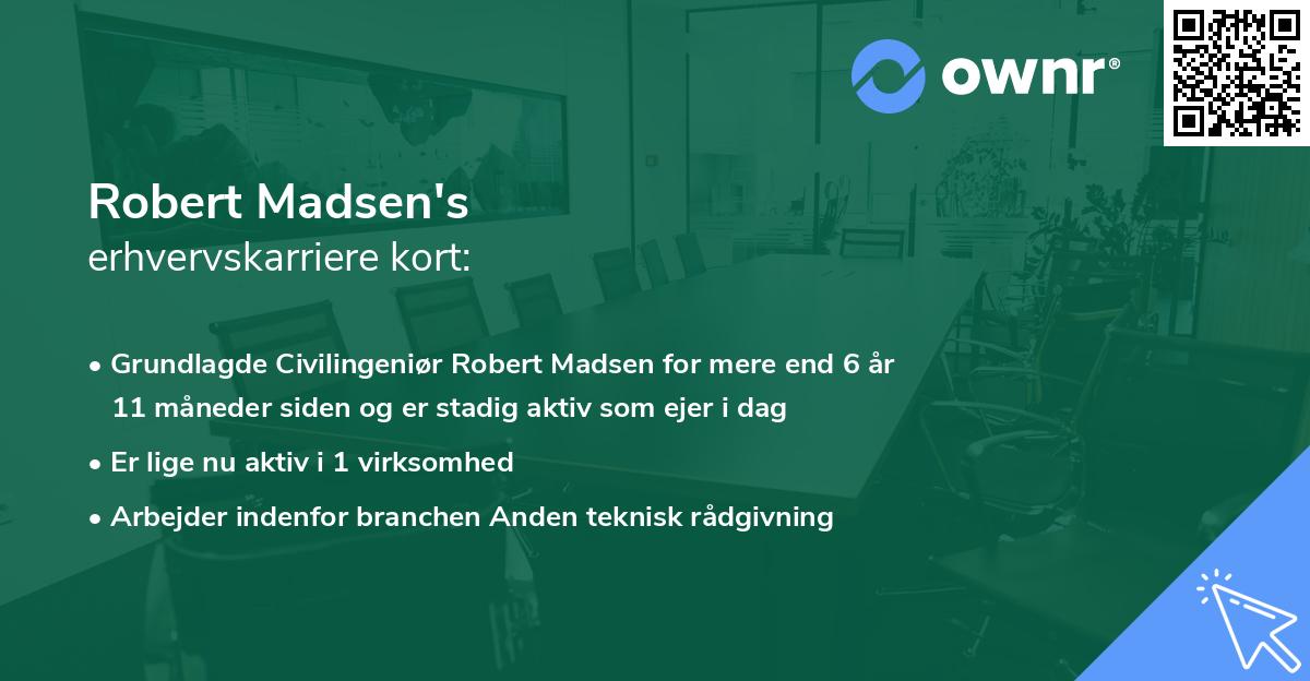 Robert Madsen's erhvervskarriere kort