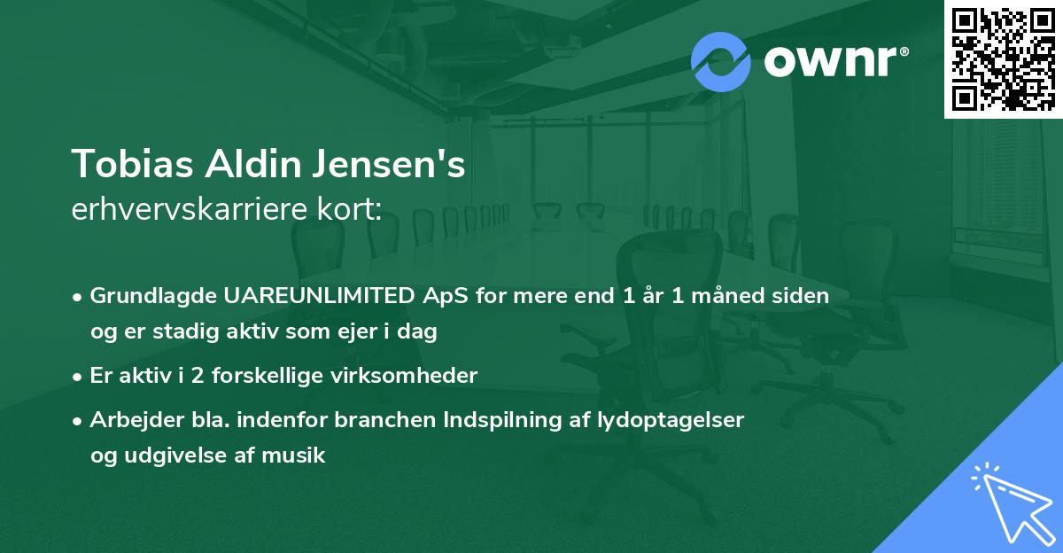 Tobias Aldin Jensen's erhvervskarriere kort